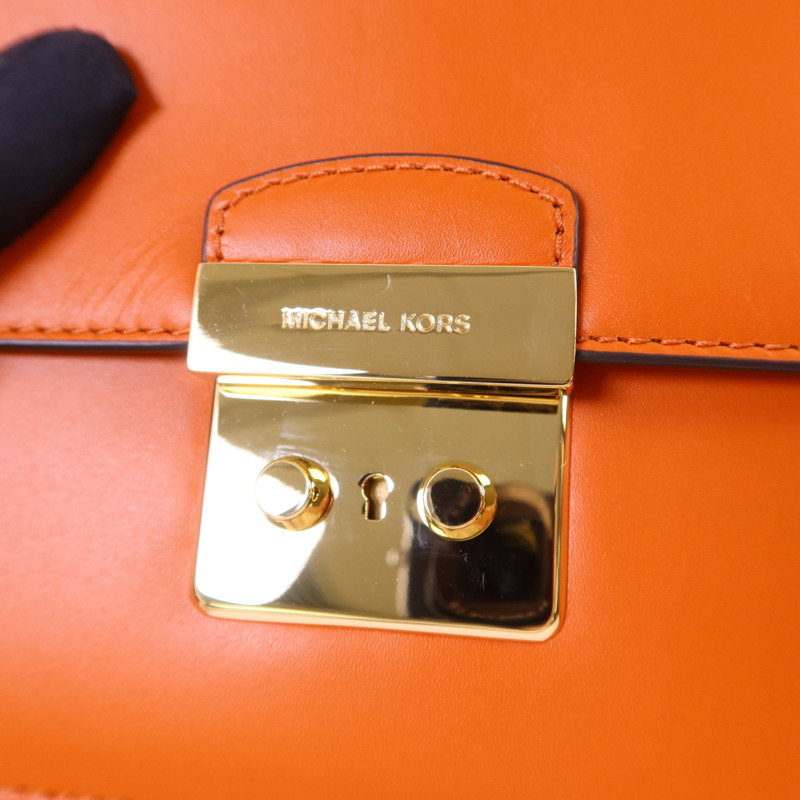 Michael Kors 牛皮皮革Chain Shoulder Bag金扣鏈帶肩背袋-9