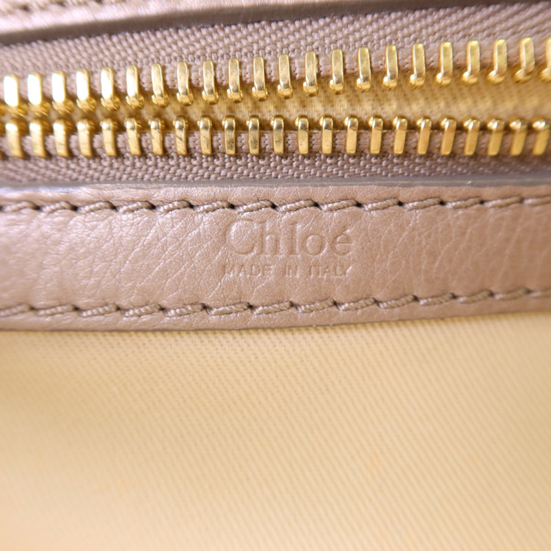 Chloe 牛皮皮革Handbag金扣手挽袋-6