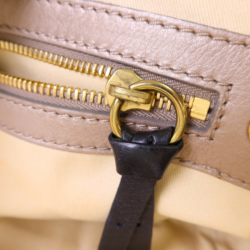 Chloe 牛皮皮革Handbag金扣手挽袋-8