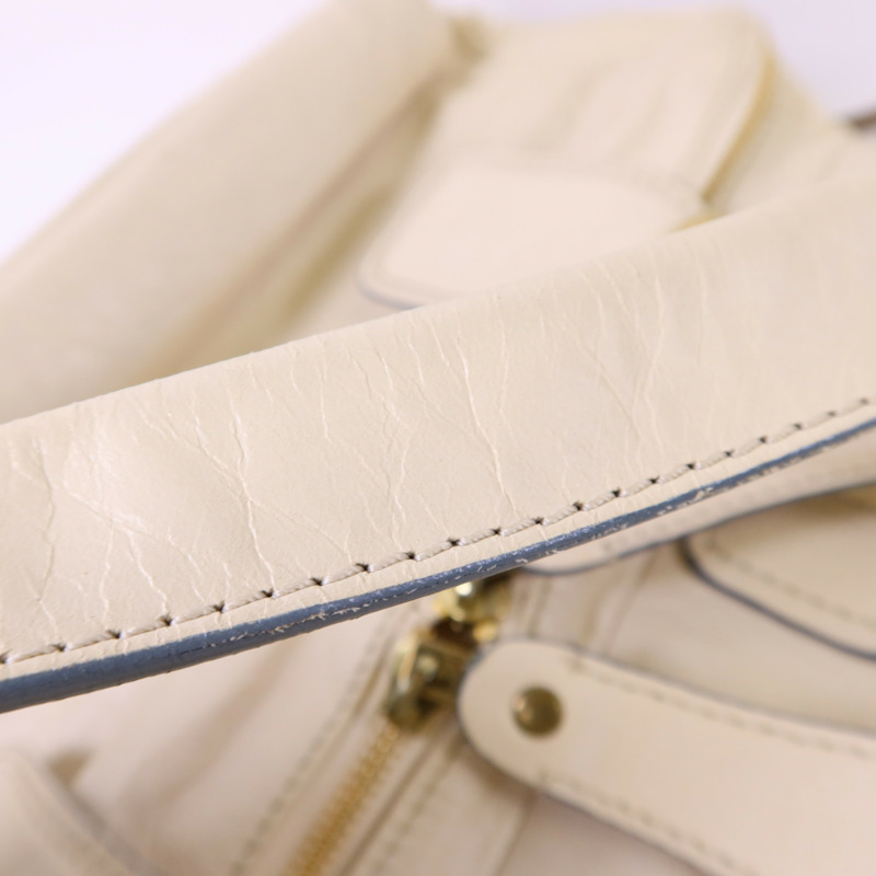 Chloe 牛皮皮革Handbag金扣手挽袋-15