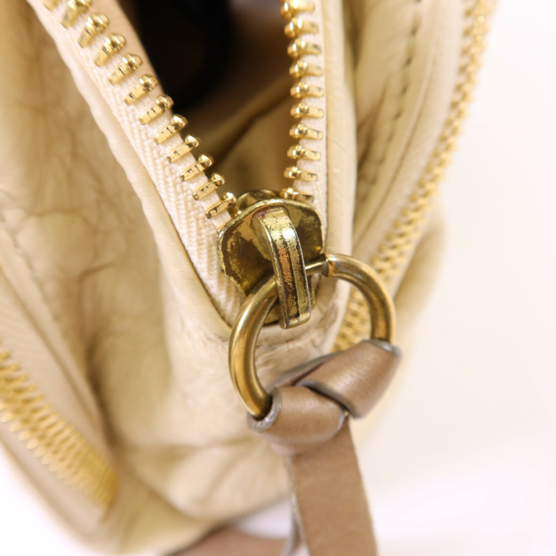 Chloe 牛皮皮革Handbag金扣手挽袋-21