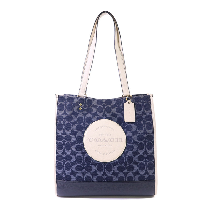 COACH 帆布Dempsey Tote Bag金扣手挽袋-0