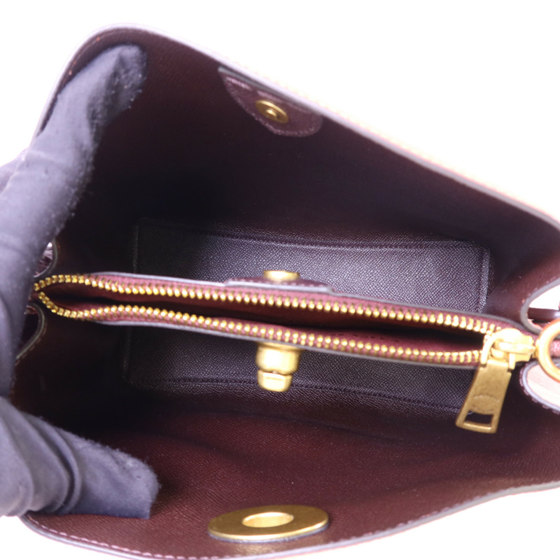 COACH 牛皮皮革Willow Bucket Bag金扣肩背袋-5