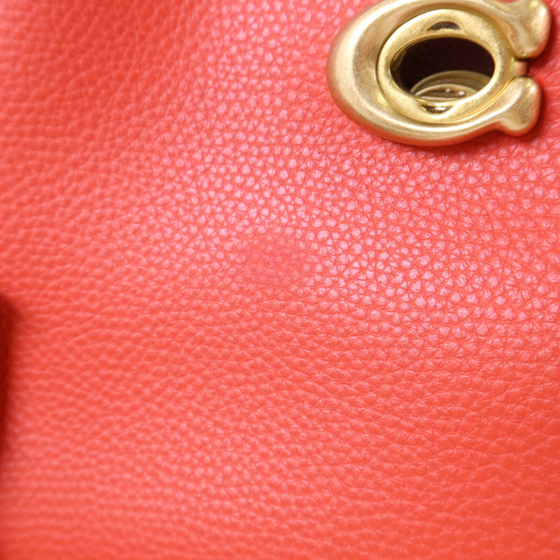 COACH 牛皮皮革Willow Bucket Bag金扣肩背袋-14