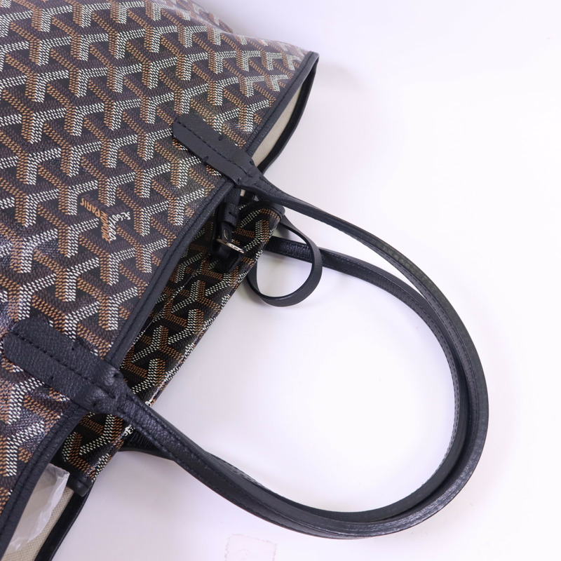 GOYARD 塗層帆布Saint Louis PM銀扣手挽袋-4