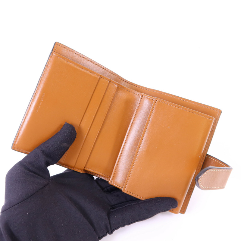 CELINE 塗層帆布/牛皮皮革Wallet金扣錢包-4