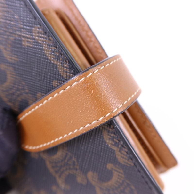 CELINE 塗層帆布/牛皮皮革Wallet金扣錢包-16