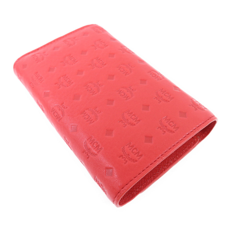 MCM 牛皮皮革Trifold Wallet金扣錢包-3