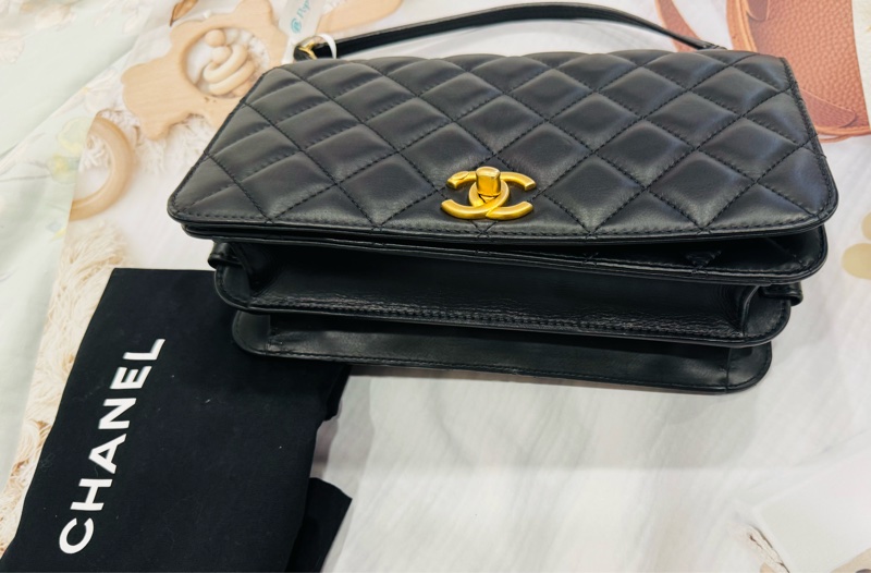 Chanel 經典黑金鏈條包-1