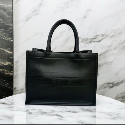 莉亞精品 Dior 黑皮革托特包 二手美品
