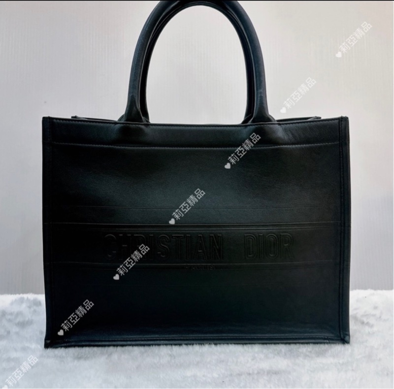 莉亞精品 Dior 黑皮革托特包 二手美品-1