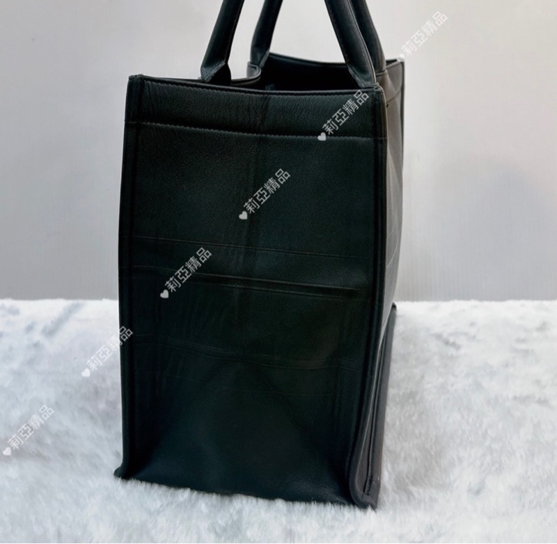 莉亞精品 Dior 黑皮革托特包 二手美品-4