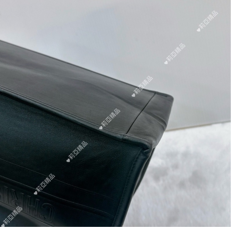 莉亞精品 Dior 黑皮革托特包 二手美品-8