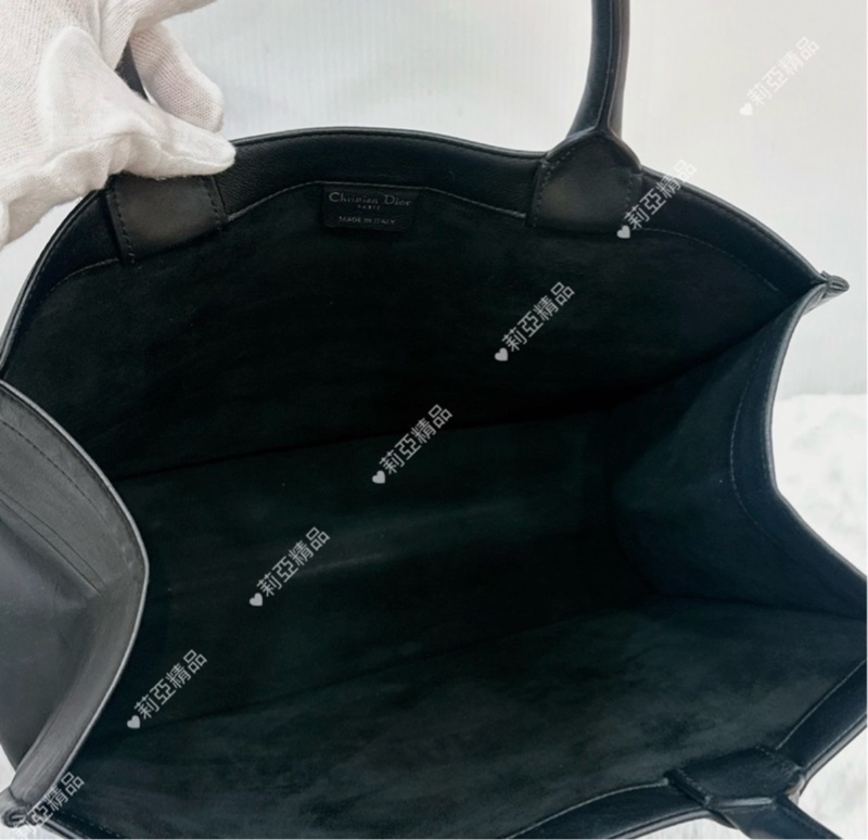 莉亞精品 Dior 黑皮革托特包 二手美品-10