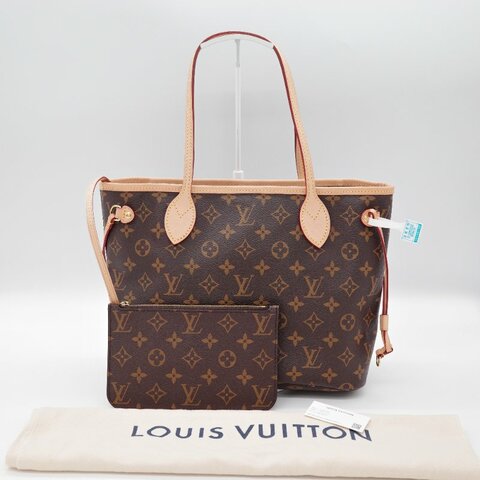 超級新【CP 精選🌟小編推薦】Louis Vuitton 路易威登 Neverfull PM 購物袋 小號 老花帆布 牛皮 托特包 肩背包