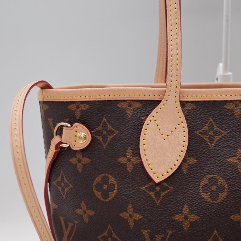 Louis Vuitton 路易威登 Neverfull PM 購物袋 小號 老花帆布 牛皮 托特包 肩背包-7