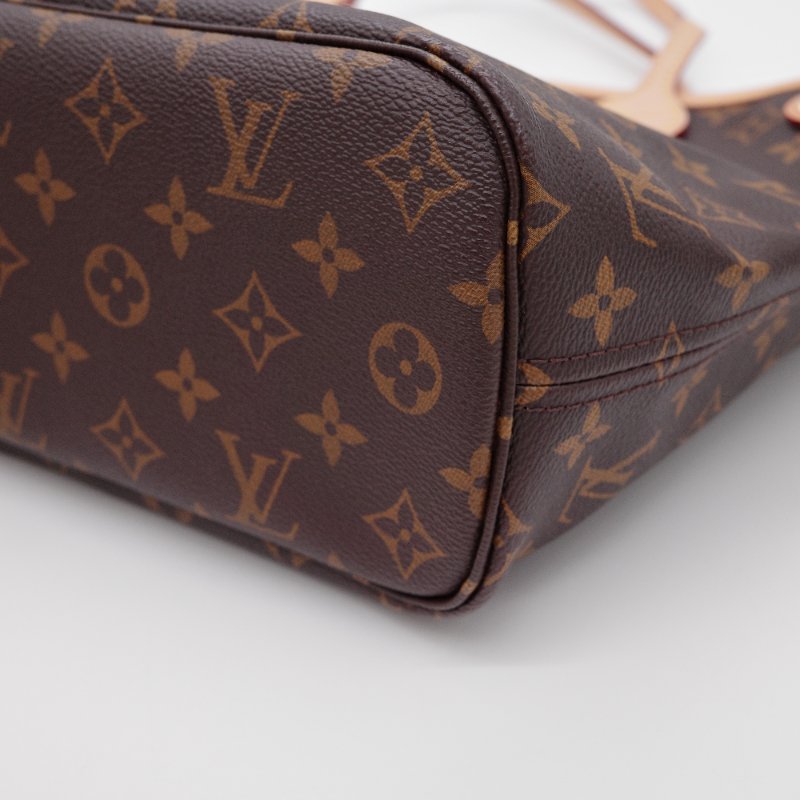 Louis Vuitton 路易威登 Neverfull PM 購物袋 小號 老花帆布 牛皮 托特包 肩背包-12