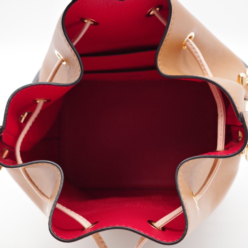 Fendi芬迪Mon Tresor 棕色 牛皮 小型水桶包 肩背包-12