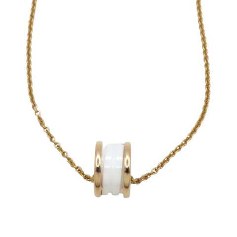 18K玫瑰金 白色陶瓷 B.zero1 項鍊【BVLGARI 寶格麗】