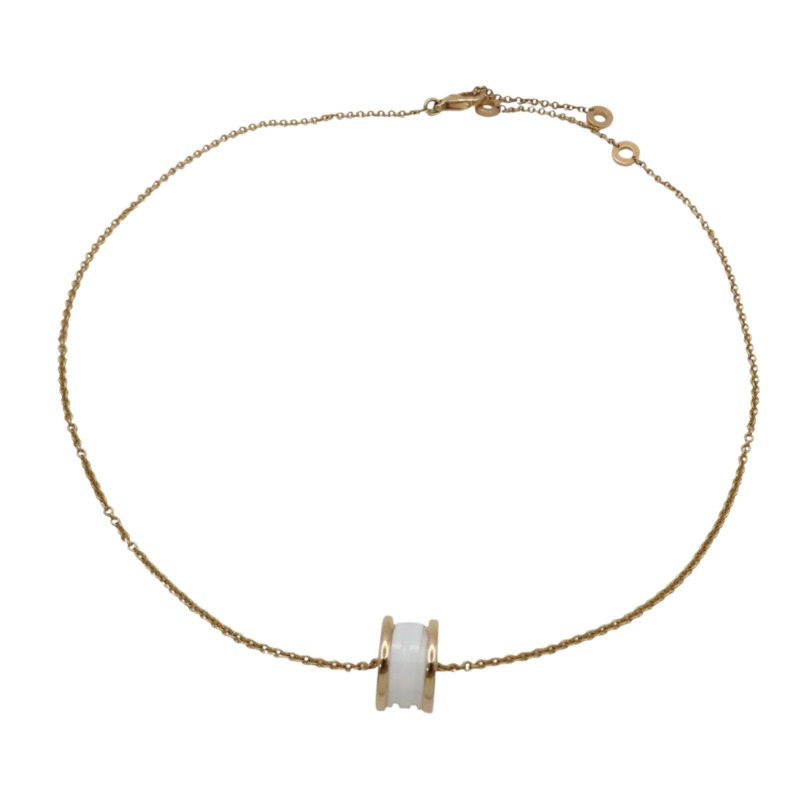 18K玫瑰金 白色陶瓷 B.zero1 項鍊【BVLGARI 寶格麗】-1