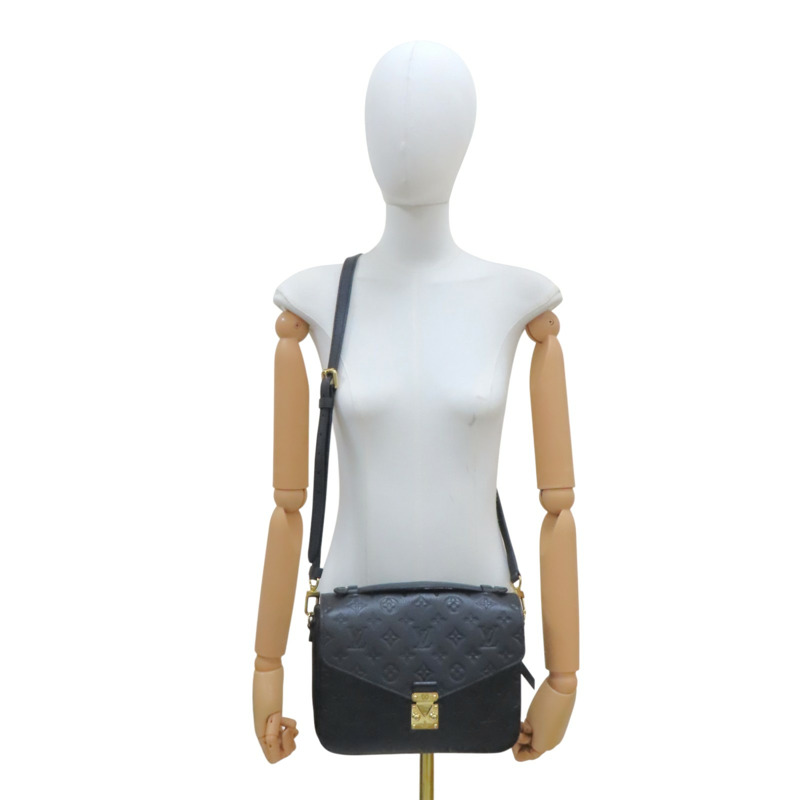 黑色 原花壓紋牛皮 Pochette Metis 兩用包【LOUIS VUITTON LV 路易威登】 M41487-7