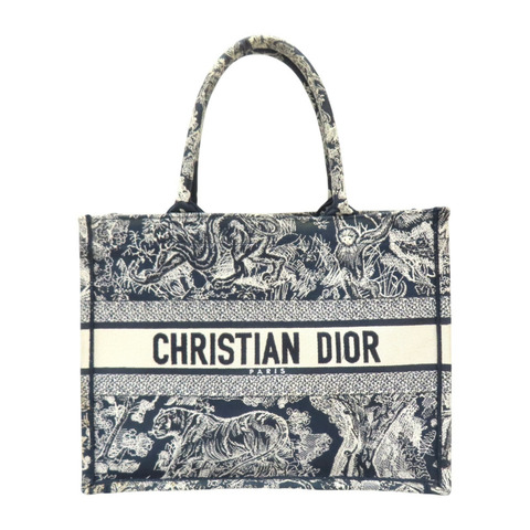 藍色 刺繡帆布 Book Tote M 托特包【Dior 迪奧】 M1296ZRGO