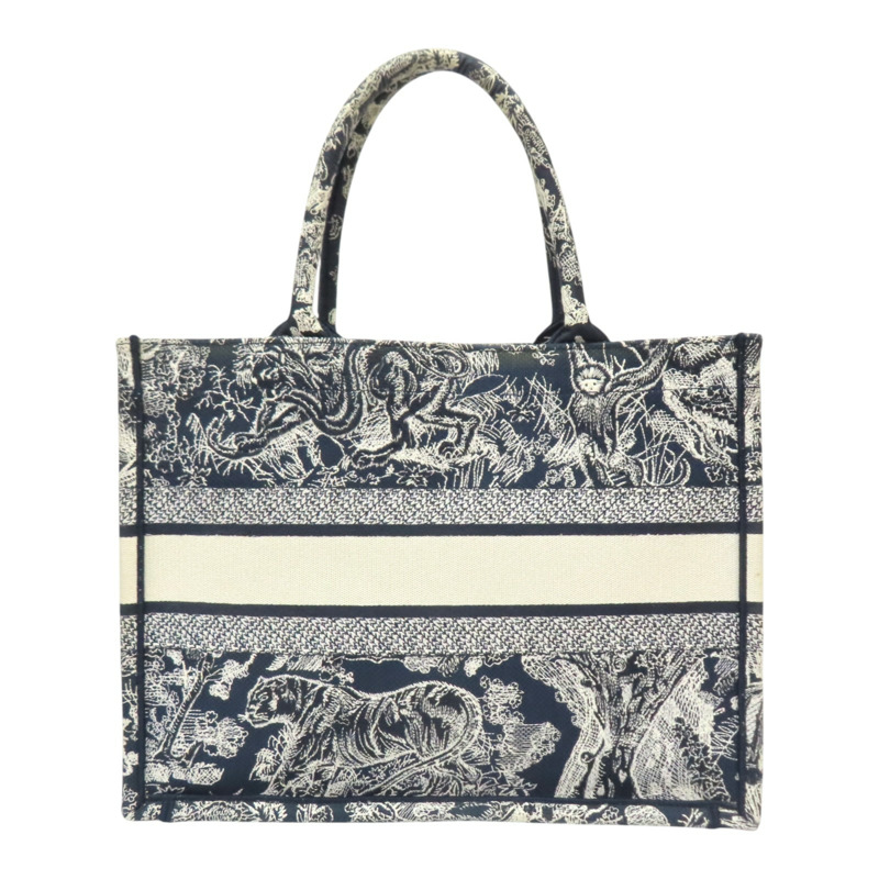 藍色 刺繡帆布 Book Tote M 托特包【Dior 迪奧】 M1296ZRGO-1