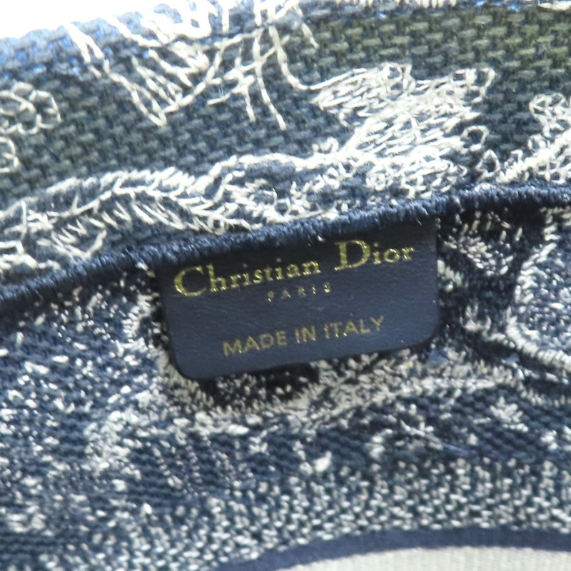 藍色 刺繡帆布 Book Tote M 托特包【Dior 迪奧】 M1296ZRGO-6