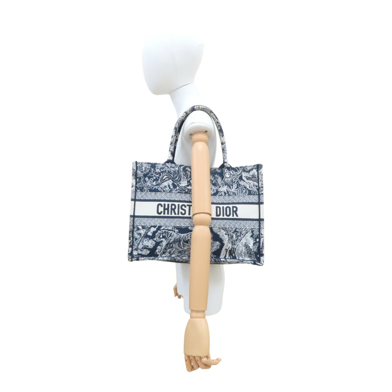 藍色 刺繡帆布 Book Tote M 托特包【Dior 迪奧】 M1296ZRGO-8