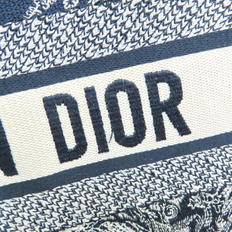 藍色 刺繡帆布 Book Tote M 托特包【Dior 迪奧】 M1296ZRGO-14