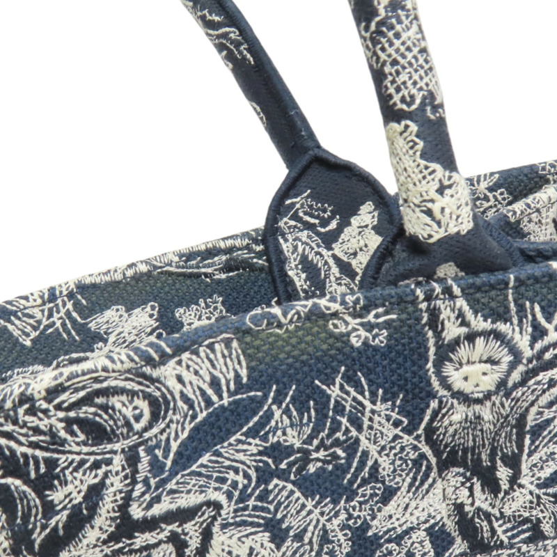 藍色 刺繡帆布 Book Tote M 托特包【Dior 迪奧】 M1296ZRGO-15