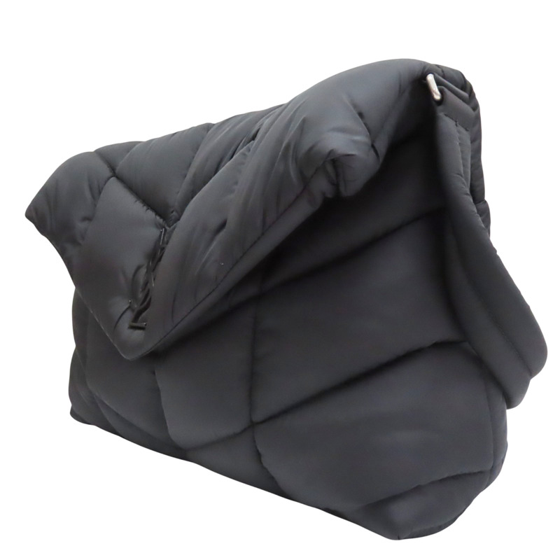 黑色 尼龍 Loulou Puffer 肩背包【SAINT LAURENT 聖羅蘭】 733630-2