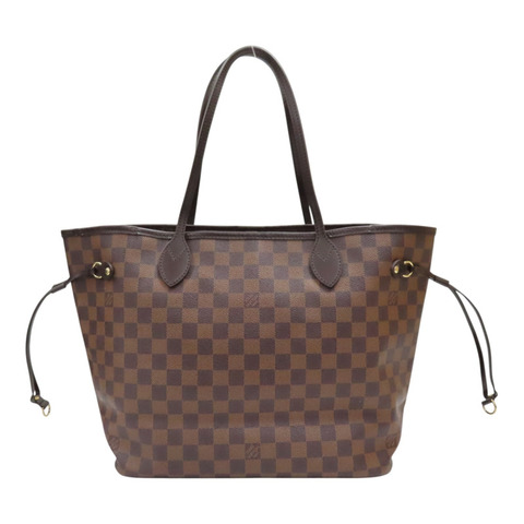 棕色 棋盤格帆布 Neverfull MM 肩背包【LOUIS VUITTON LV 路易威登】 N51105