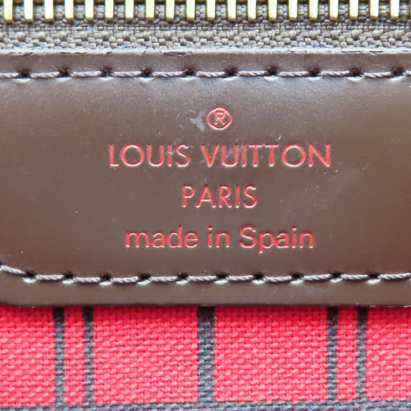 棕色 棋盤格帆布 Neverfull MM 肩背包【LOUIS VUITTON LV 路易威登】 N51105-6