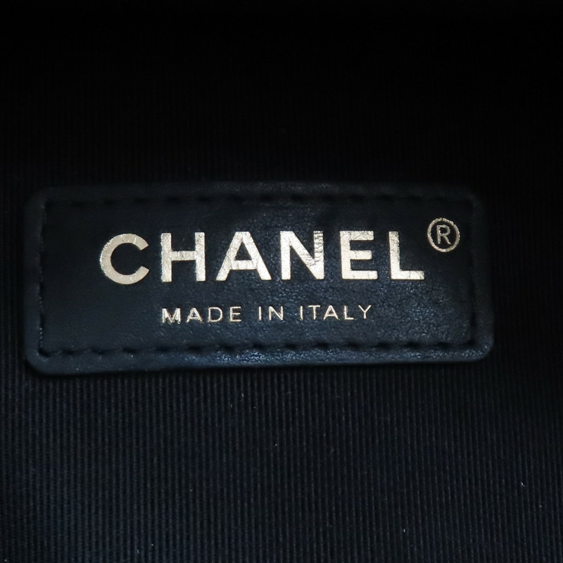 黑色 荔枝紋牛皮 CC Day 後背包【CHANEL 香奈兒】 AS0009-7