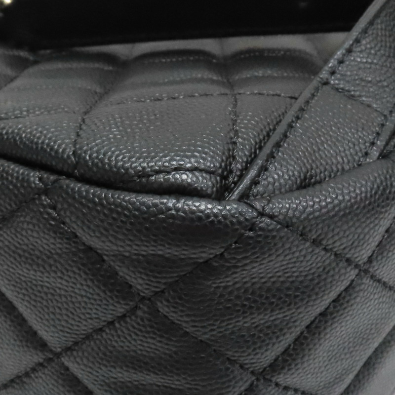 黑色 荔枝紋牛皮 CC Day 後背包【CHANEL 香奈兒】 AS0009-14