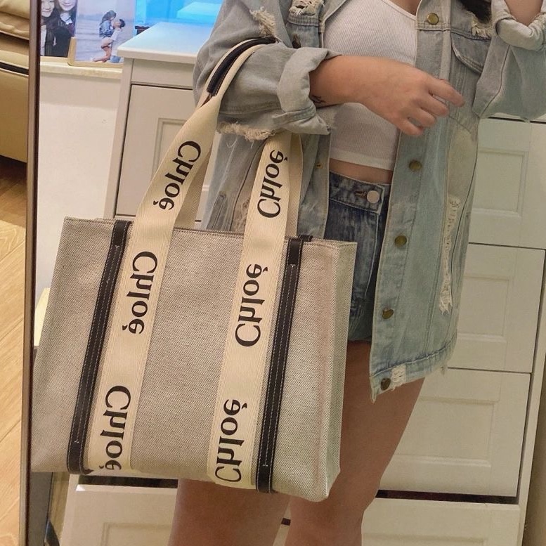 Chloe 女士 woody 手提包均碼碼37cm*12cm*26cm-3