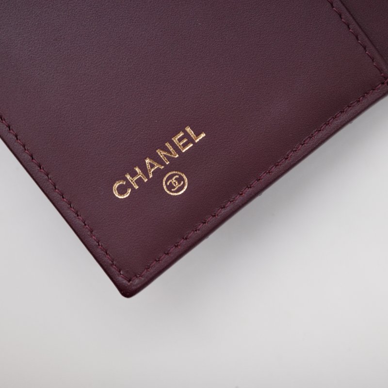 Chanel 香奈兒  經典翻蓋 黑色荔枝紋 牛皮金扣 長夾-11