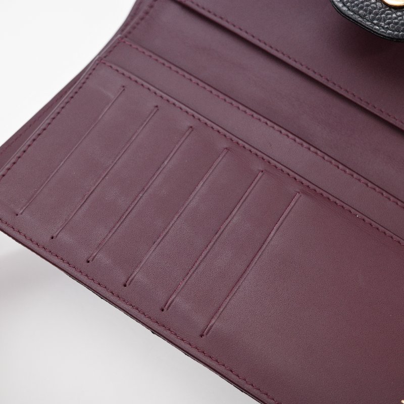 Chanel 香奈兒  經典翻蓋 黑色荔枝紋 牛皮金扣 長夾-12