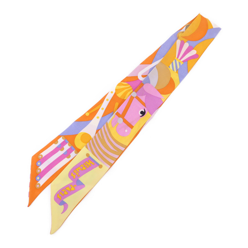 HERMES 絲質Twilly絲巾-0