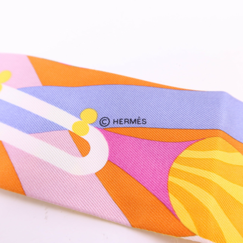 HERMES 絲質Twilly絲巾-7