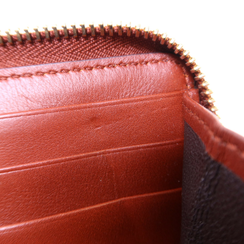 GUCCI 牛皮皮革/帆布Long Wallet金扣長錢包-14