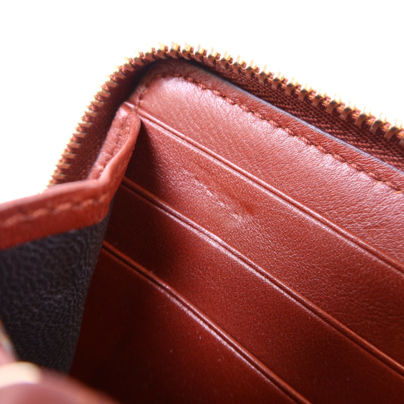 GUCCI 牛皮皮革/帆布Long Wallet金扣長錢包-15