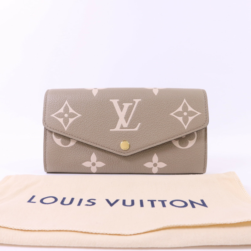 LOUIS VUITTON Monogram Empreinte Sarah Wallet金扣長錢包-13