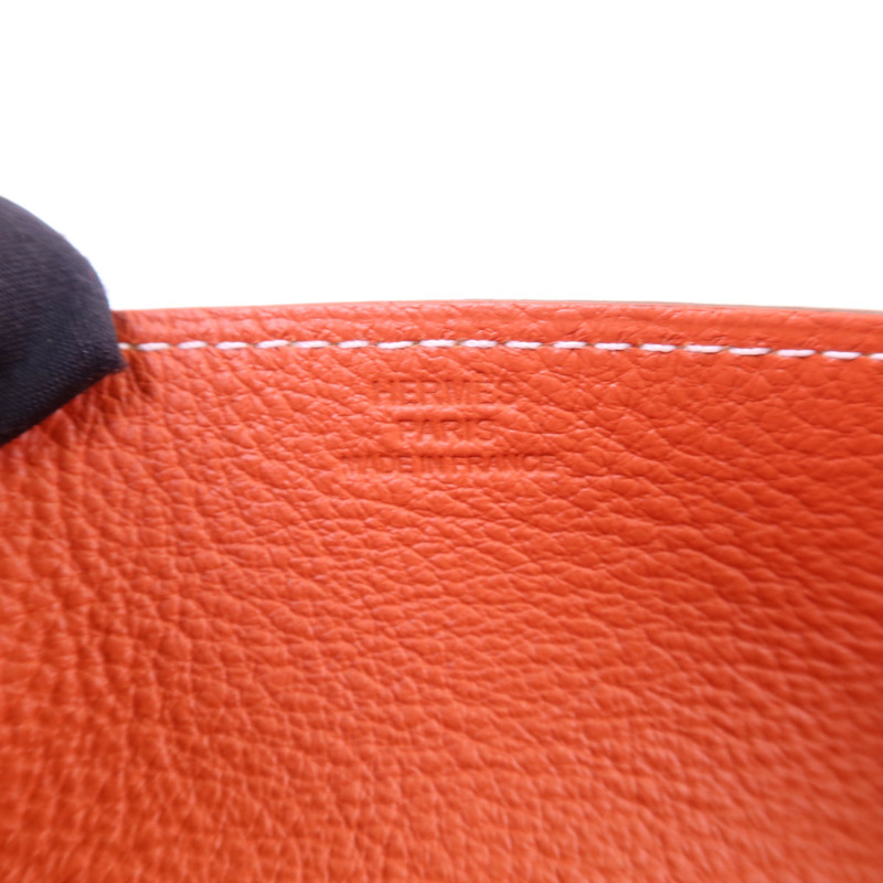 HERMES Smooth Taurillon皮革Tray銀扣托盤-6