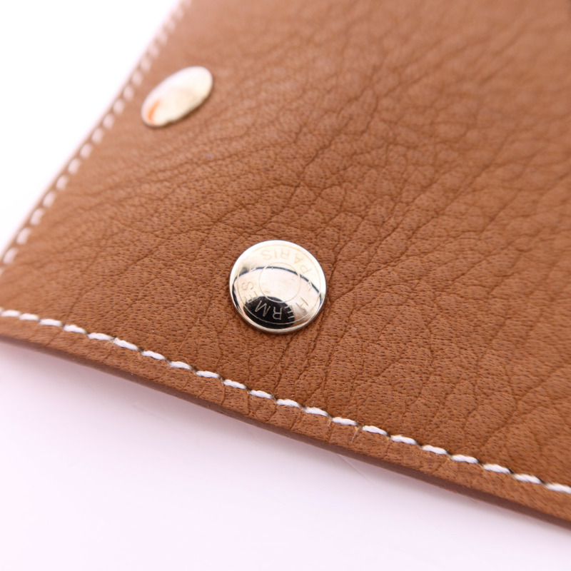 HERMES Smooth Taurillon皮革Tray銀扣托盤-7