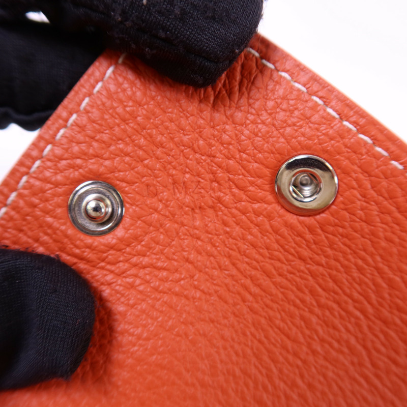 HERMES Smooth Taurillon皮革Tray銀扣托盤-10