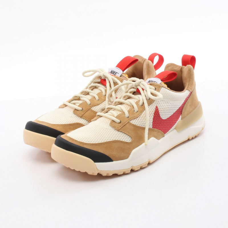 Nike Tom Sachs Craft Mars Yard 3.0 運動鞋，皮革網面，棕色/白色，二手-0