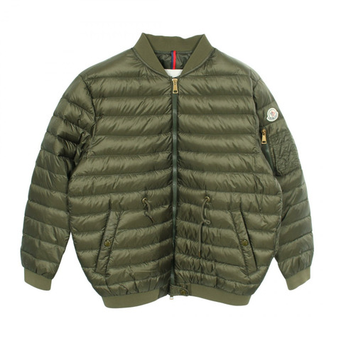 MONCLER GAUFRE 拉鍊羽絨外套 尼龍 卡其色 #1 二手 女款
