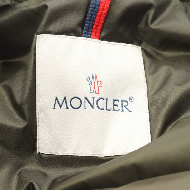 MONCLER GAUFRE 拉鍊羽絨外套 尼龍 卡其色 #1 二手 女款-2